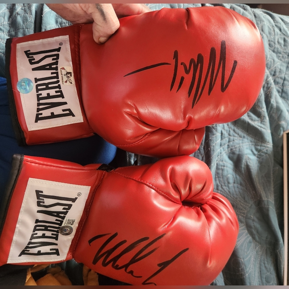 Authenticated Mike Tyson signed gloves